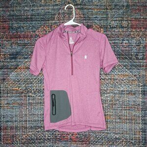 Little Donkey Andy womens heathered magenta 1/2 zip hiking shirt S NWOT